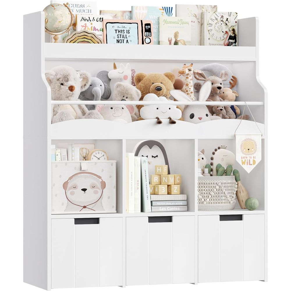 Kids' Toy - Kids Toy Storage Organizer with Bookshelf,