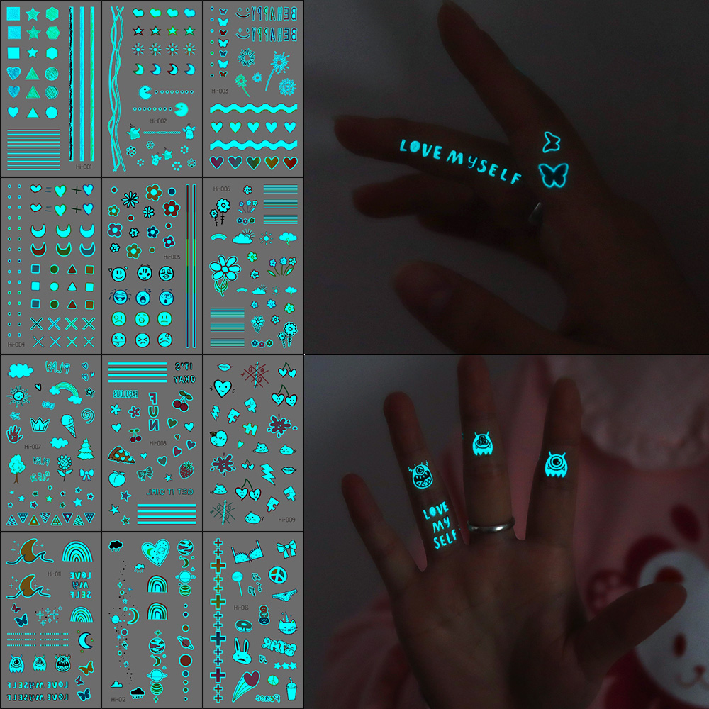 Glow-in-Dark Tattoo Stickers 1 - đánh giá và giá Glow In Dark Stars