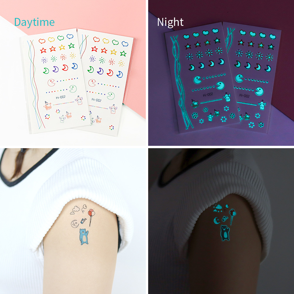 Glow-in-Dark Tattoo Stickers 1 - đánh giá và giá Glow In Dark Stars