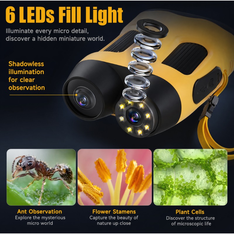 4K 1000X Microscope Camera Dig - đánh giá và giá Kids Toys Top View