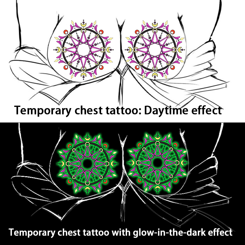 Disposable Temporary Breast Ta - đánh giá và giá Glow In Dark Stars