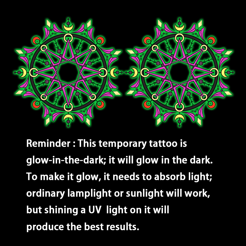 Disposable Temporary Breast Ta - đánh giá và giá Glow In Dark Stars