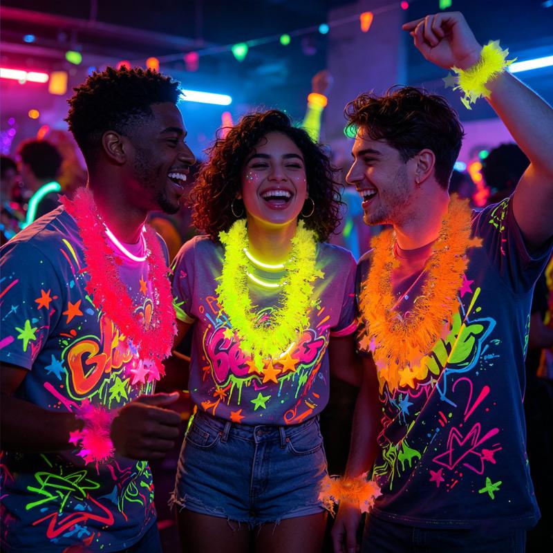 Neon Glow Star Lei Set UV Reac - đánh giá và giá Glow In Dark Stars