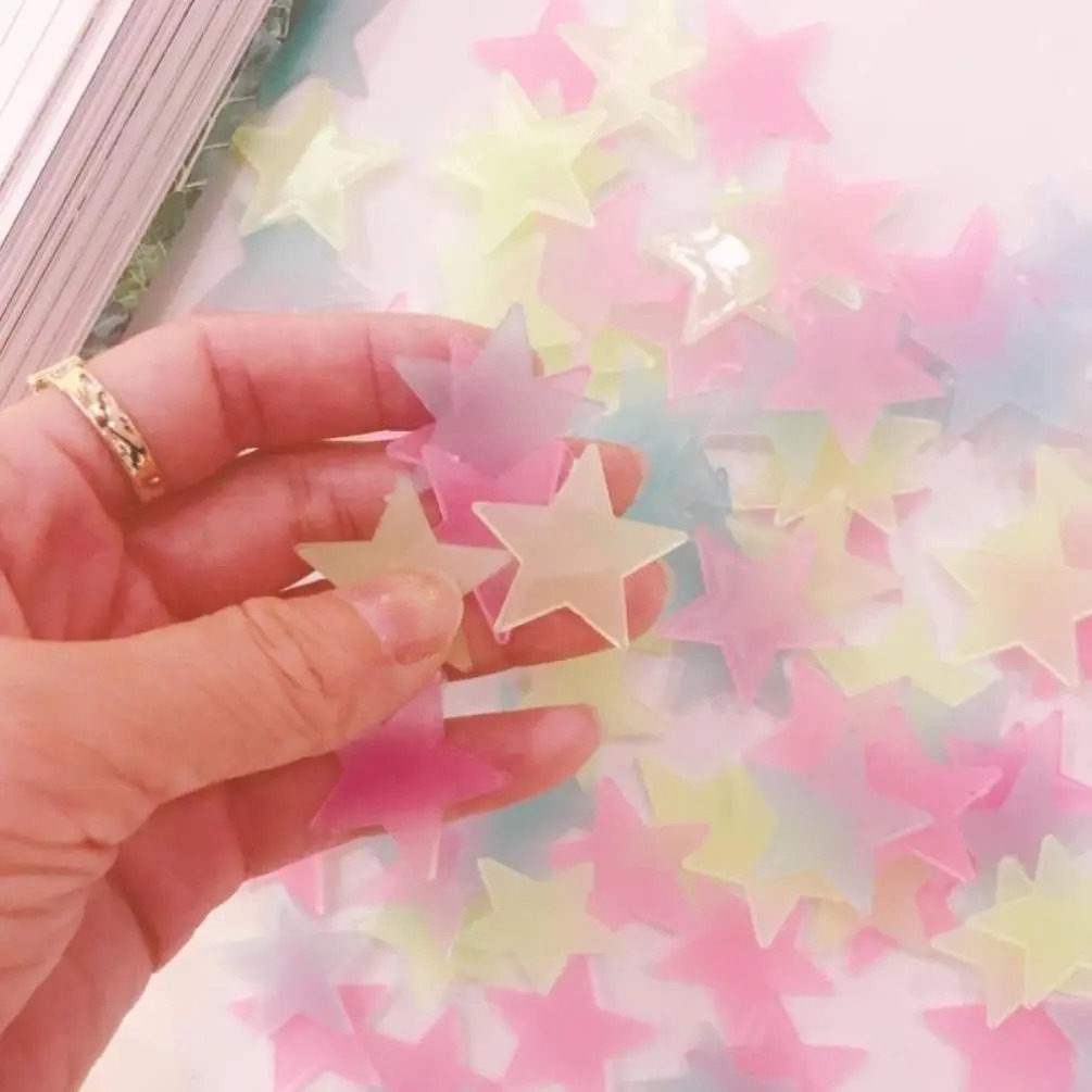 100 Pcs Colorful Glow in The D - đánh giá và giá Glow In Dark Stars